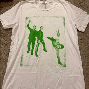 Graphic White and Green Men's T-Shirt